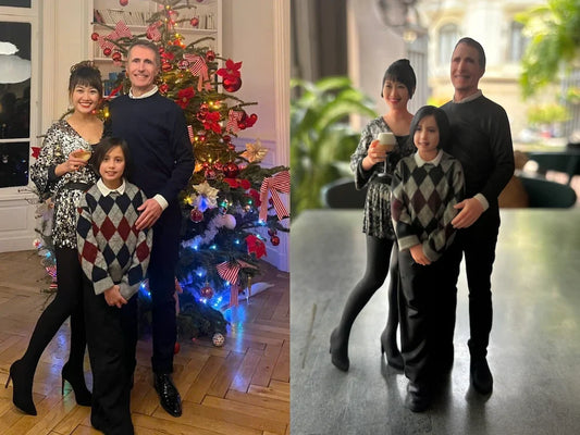 Family members photographed for a custom 3D figurine from photos