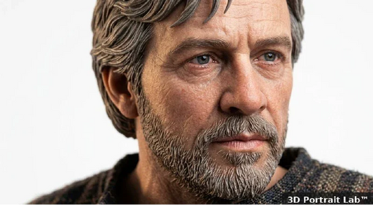 WJP 3D printed figurine showing full-color realism and fine surface detail