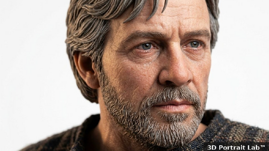 WJP 3D printed figurine showing full-color realism and fine surface detail